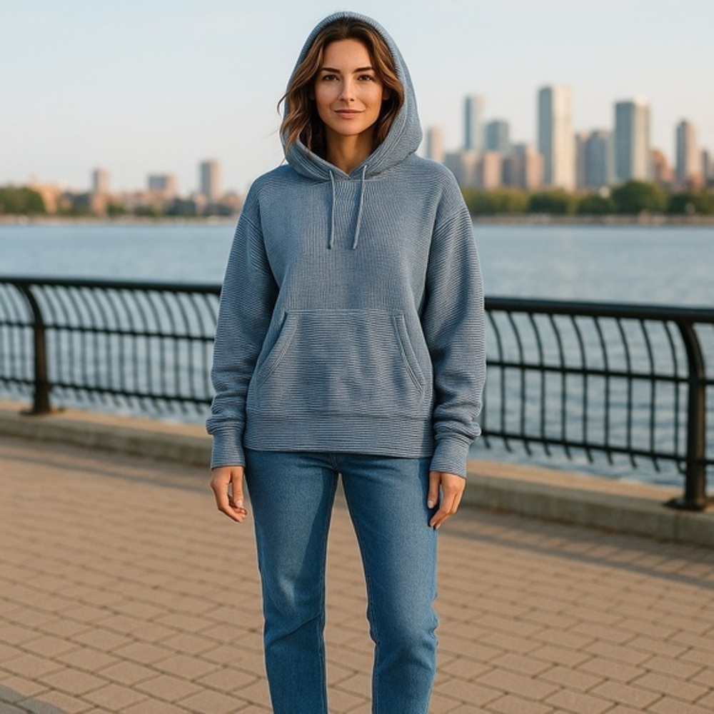 Pink Lily Blue Hoodie